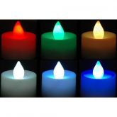 Vela colorida LED - 7 cores diferentes